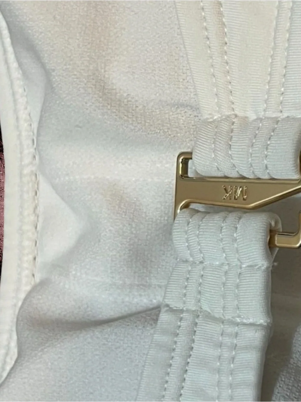 New NWT Women's Michael Kors White Padded Bikini Swim Top